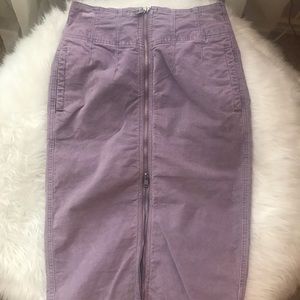 Corduroy midi-skirt